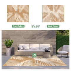 GENIMO Outdoor Rug back view showing double-sided pattern