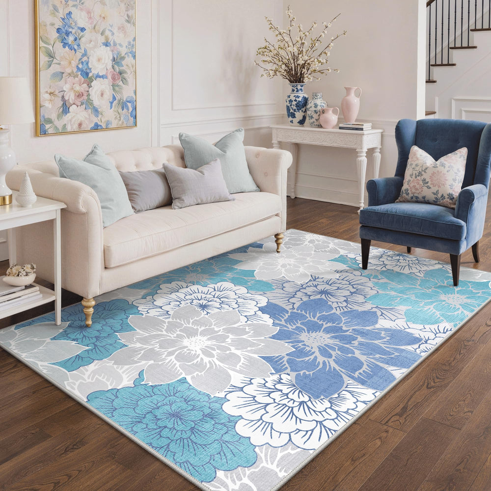GENIMO Outdoor Rug back view with anti-slip backing