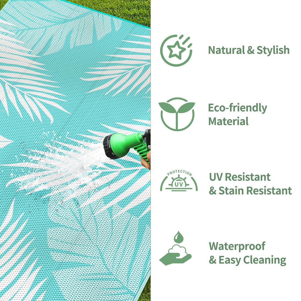 GENIMO Outdoor Rug being cleaned with water