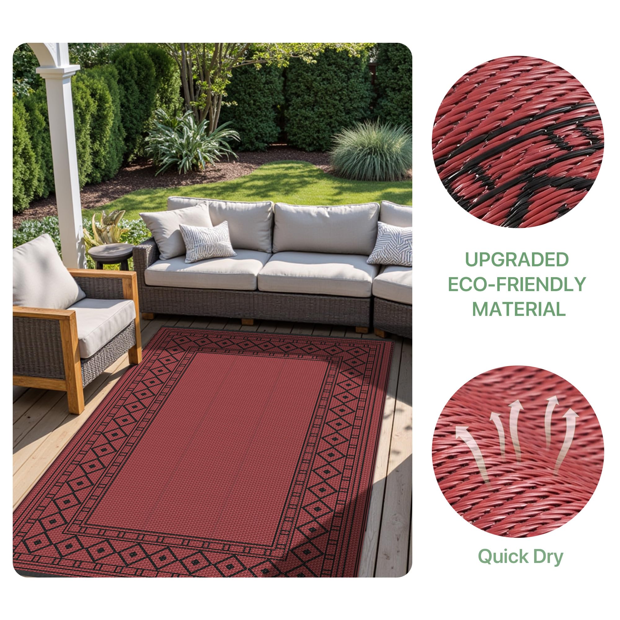 GENIMO Outdoor Rug beside camping gear