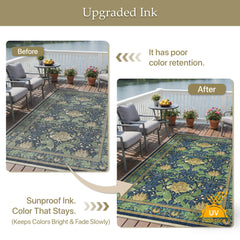 GENIMO Outdoor Rug close-up of chenille texture