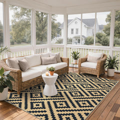 GENIMO Outdoor Rug displayed on a patio