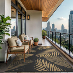 GENIMO outdoor rug displayed on a patio setting