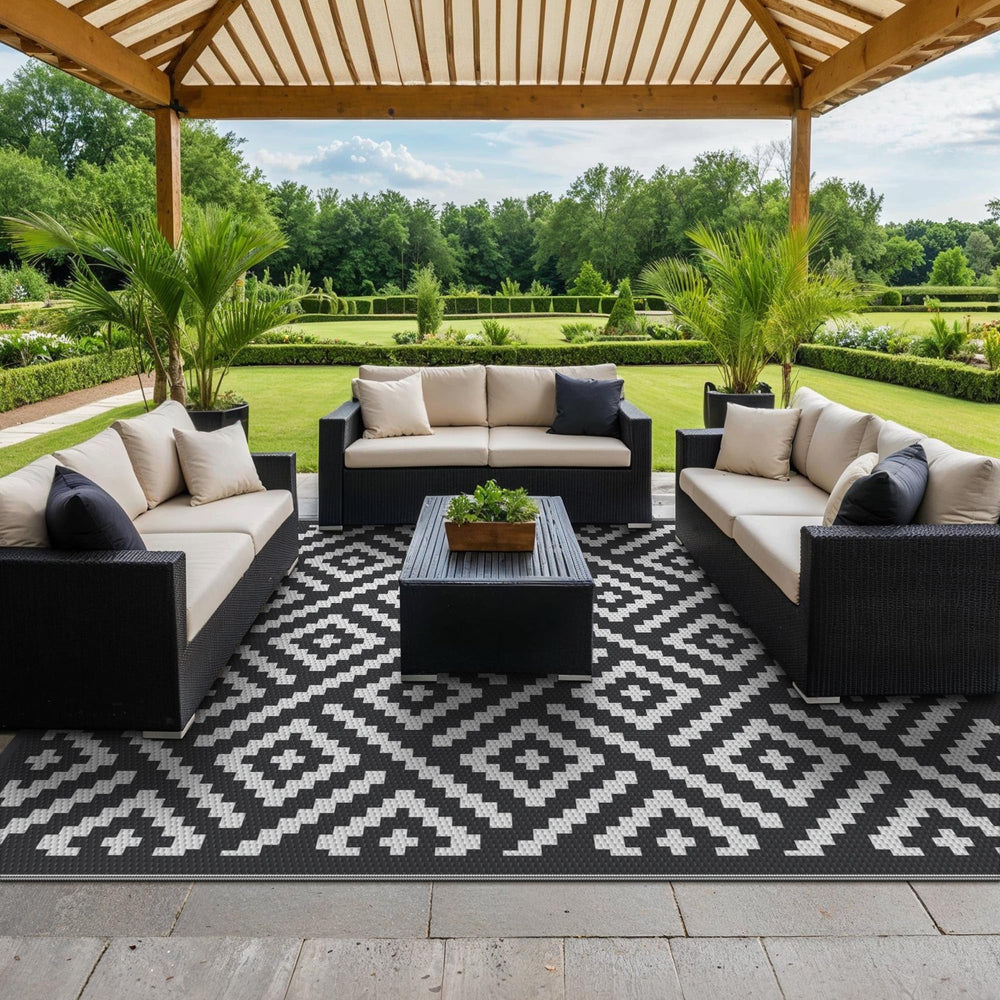 GENIMO Outdoor Rug displaying reversible design