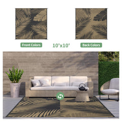 GENIMO Outdoor Rug double-sided palm leaf design