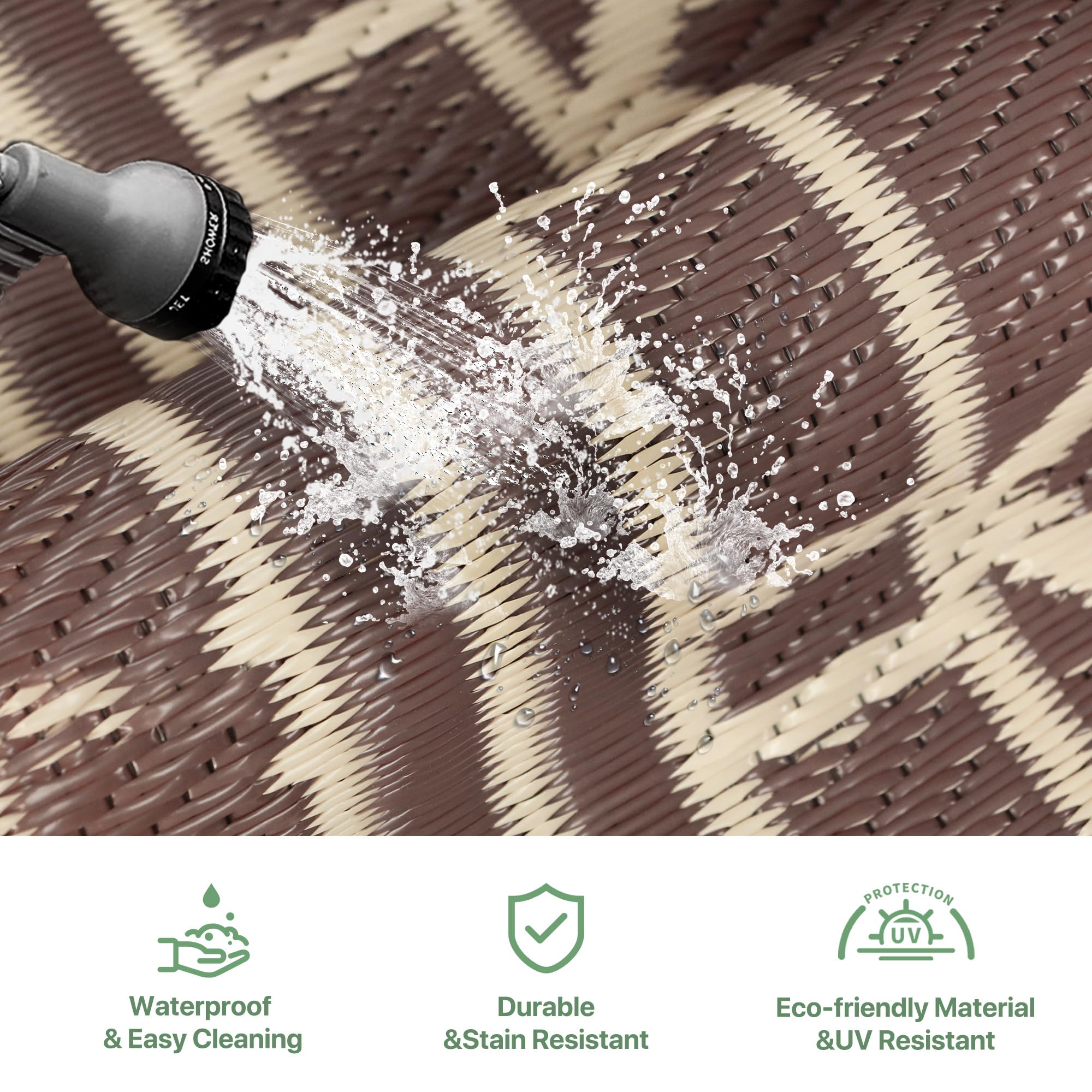 GENIMO Outdoor Rug folded for easy storage