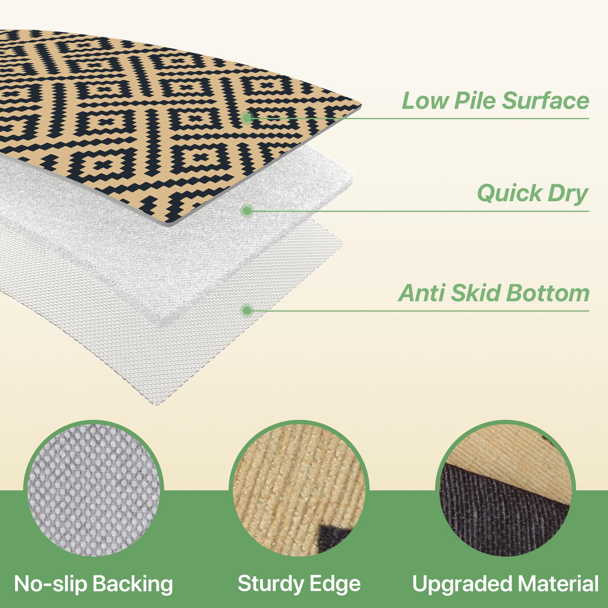 GENIMO Outdoor Rug folded for storage
