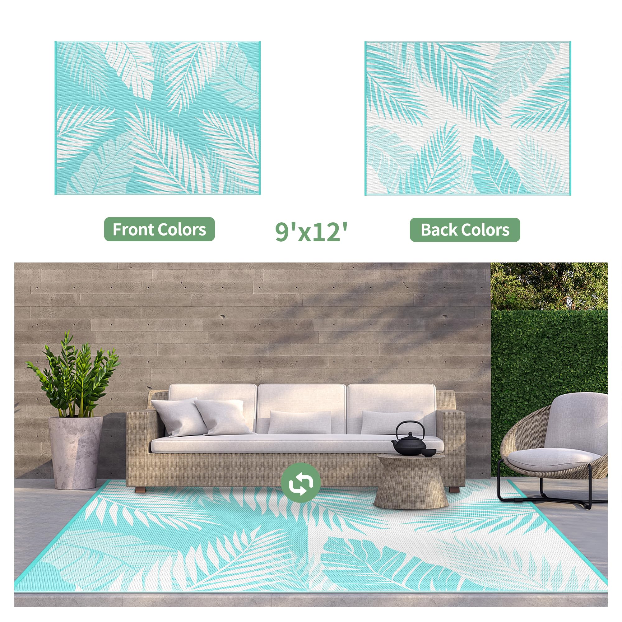 GENIMO Outdoor Rug folded in carry bag