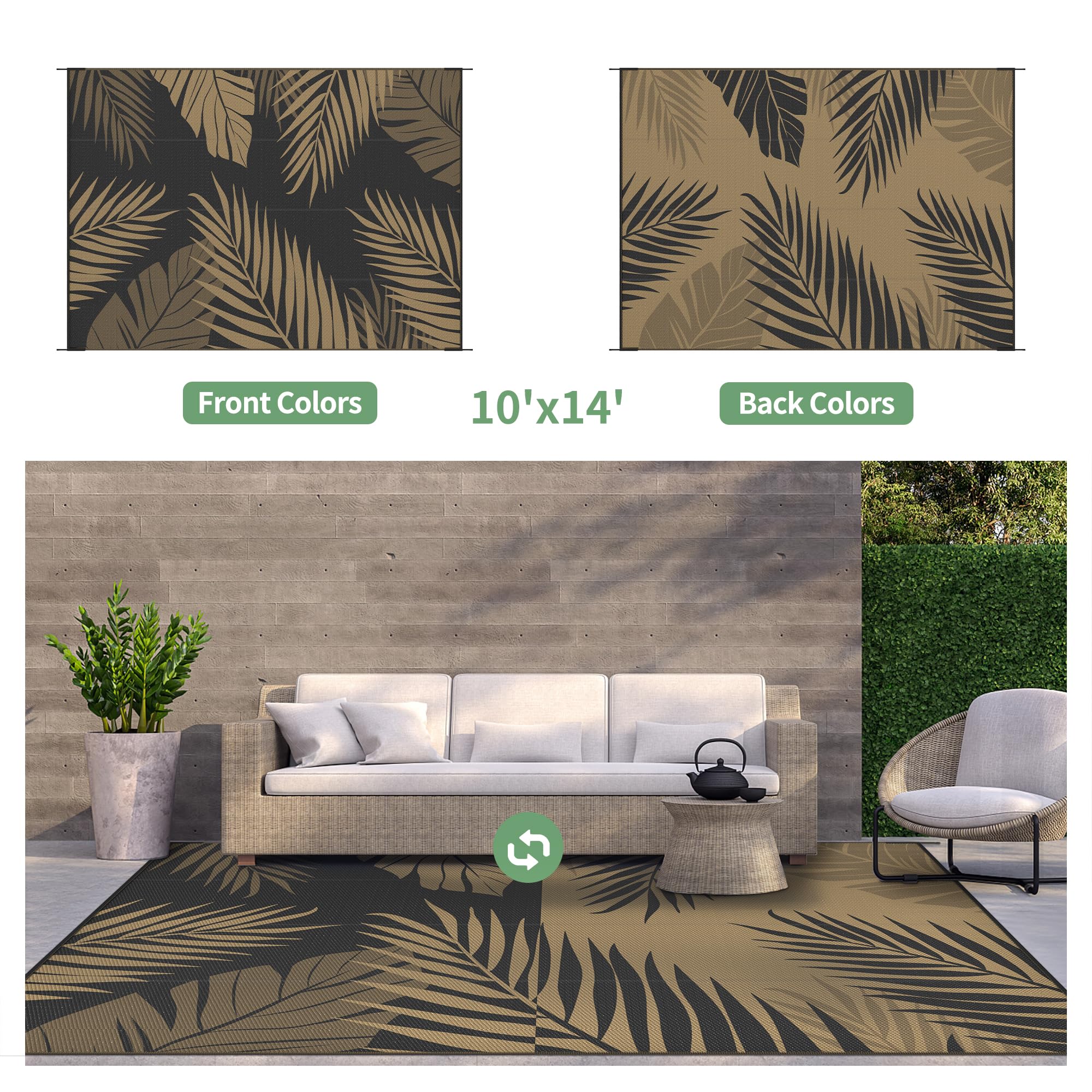 GENIMO Outdoor Rug folded in carry bag