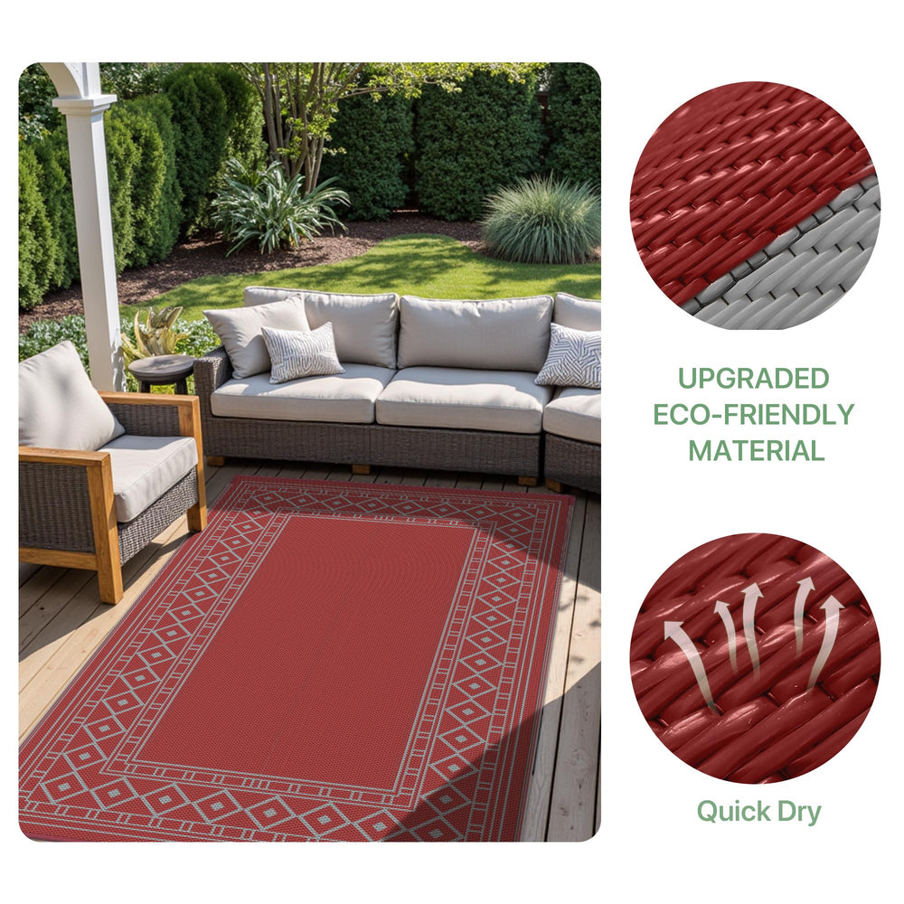 GENIMO Outdoor Rug in a camping scene