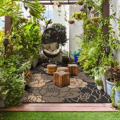 GENIMO Outdoor Rug in a camping setting