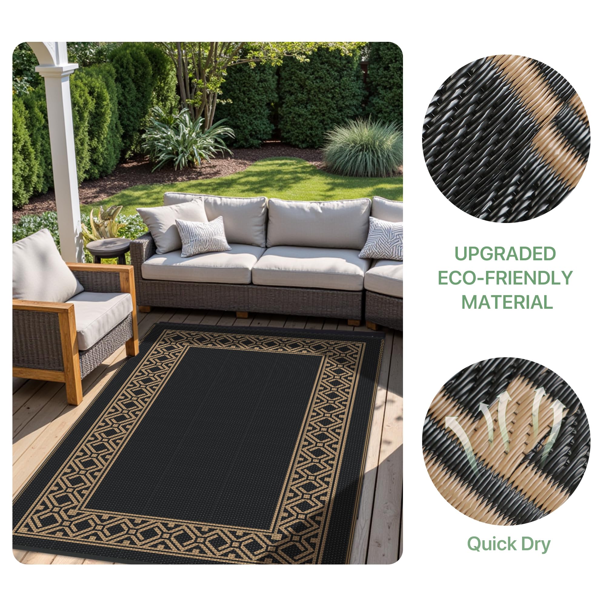 GENIMO outdoor rug in a family gathering scenario