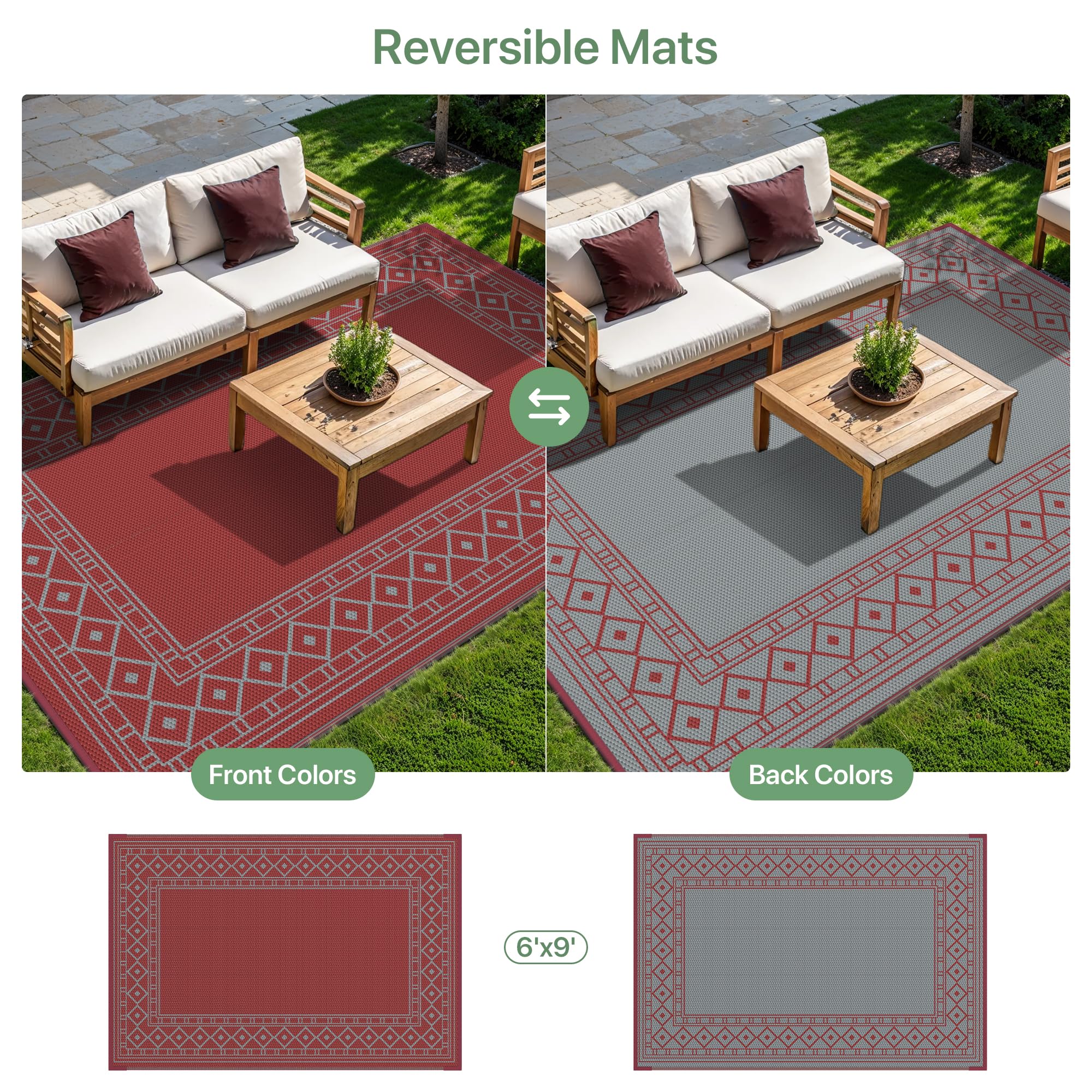 GENIMO Outdoor Rug in a garden setting