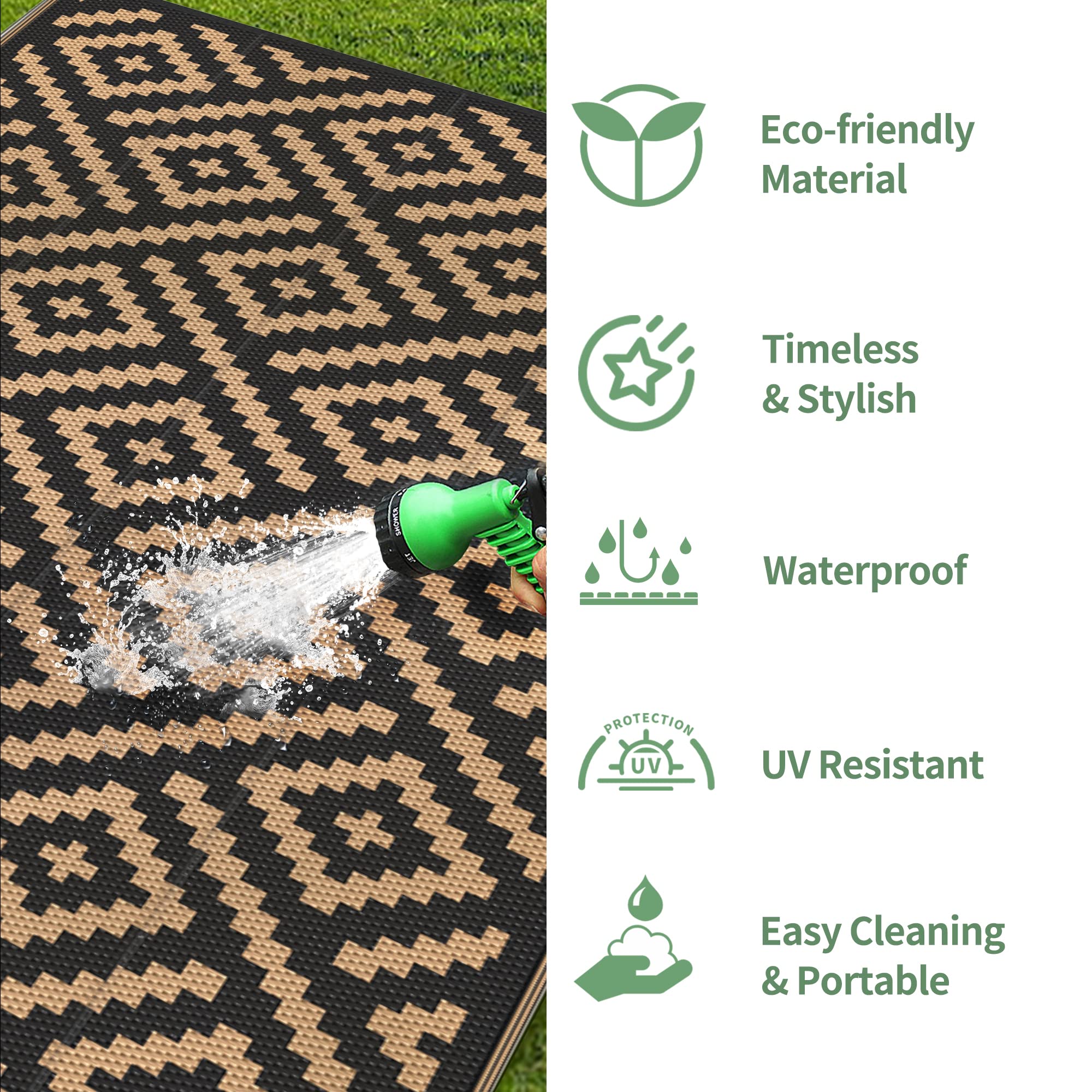 GENIMO Outdoor Rug in camping environment