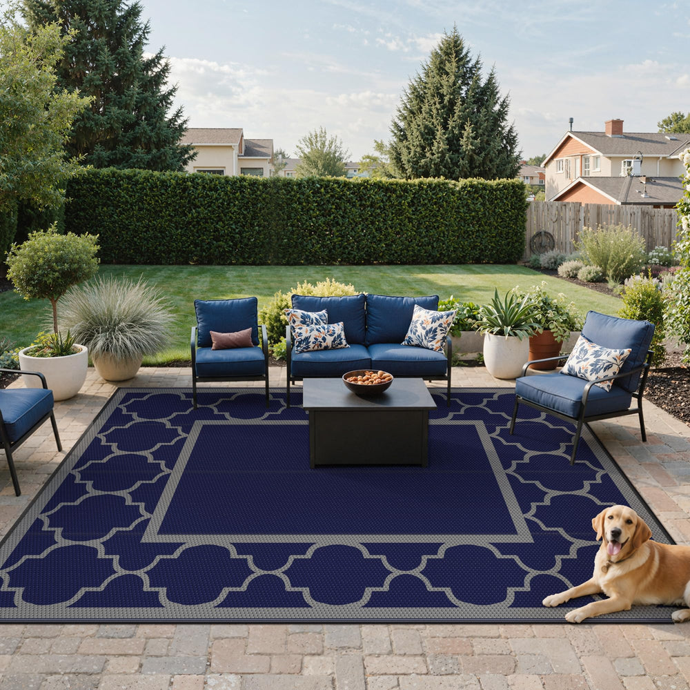 GENIMO outdoor rug in camping setting
