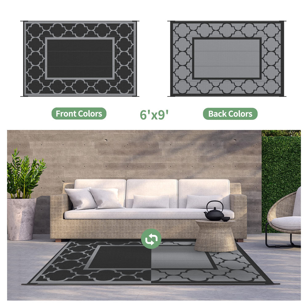 GENIMO Outdoor Rug in camping setup