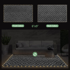 GENIMO Outdoor Rug in outdoor patio setting
