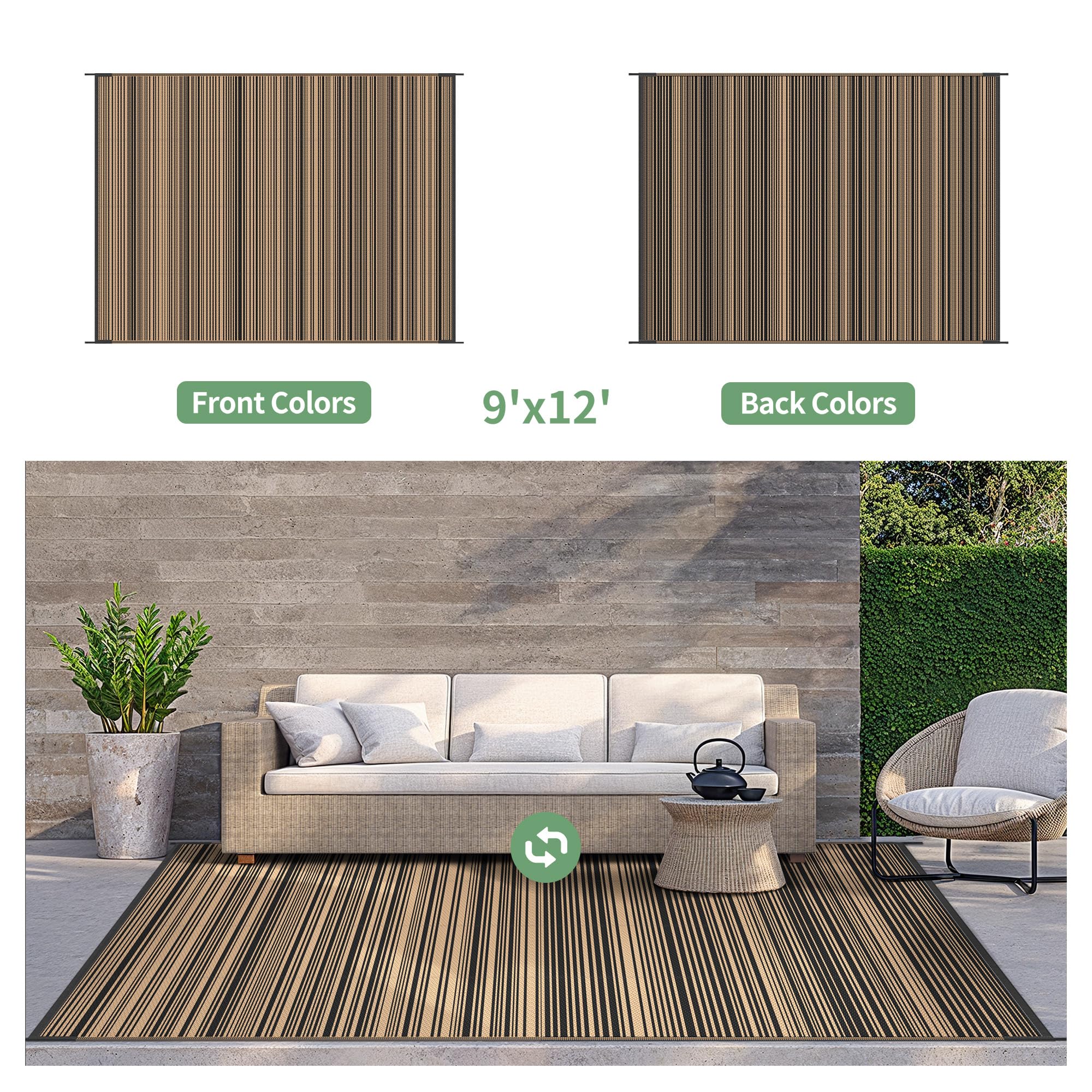 GENIMO outdoor rug in patio setting