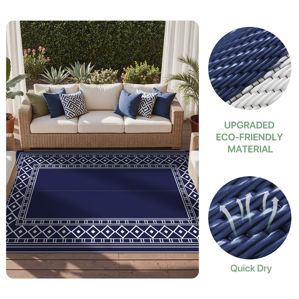 GENIMO Outdoor Rug in use during a camping trip