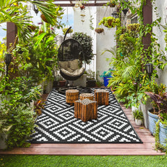 GENIMO Outdoor Rug in use on a patio setting
