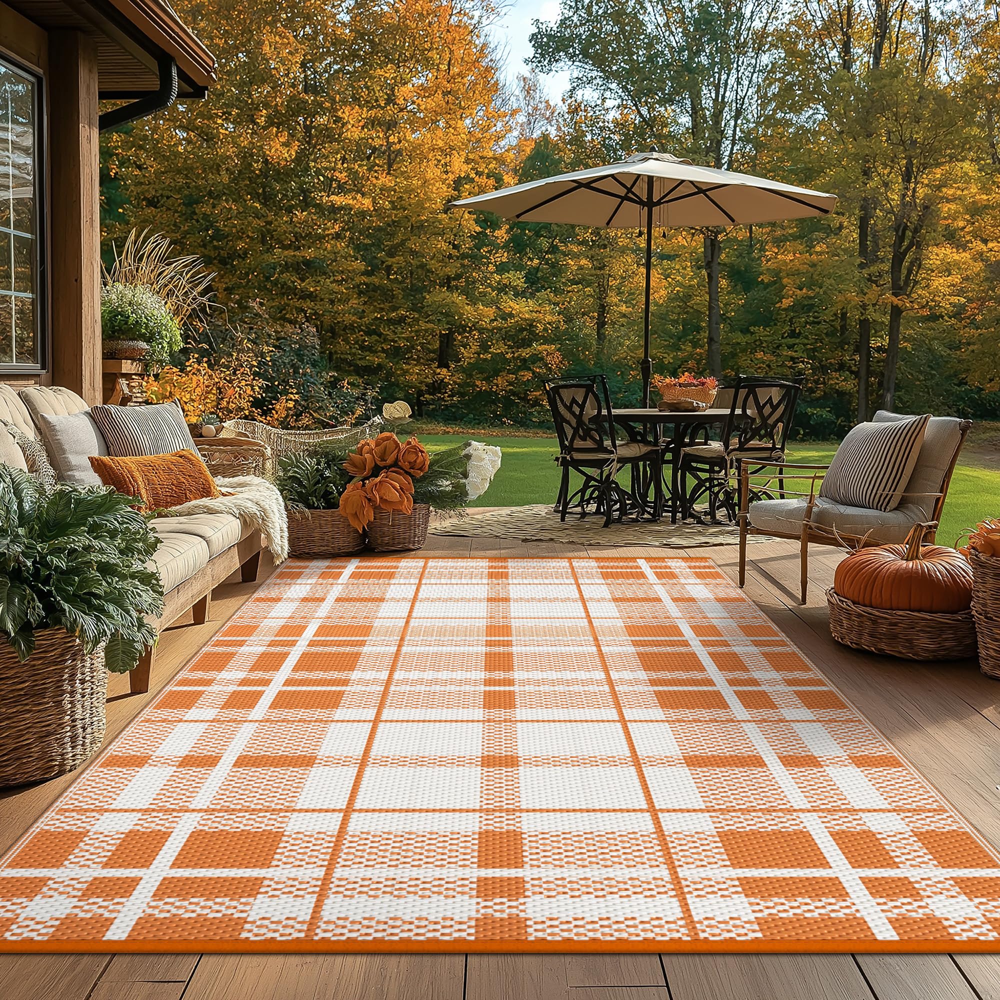 GENIMO outdoor rug laid out during a picnic