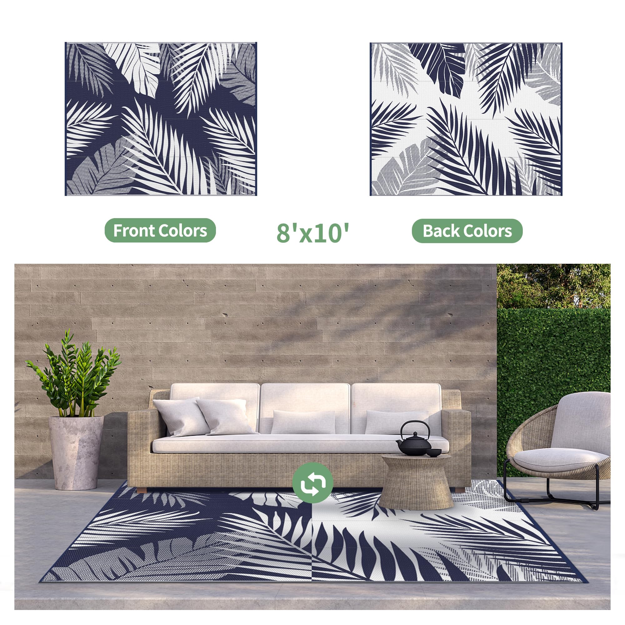 GENIMO Outdoor Rug on a patio setting