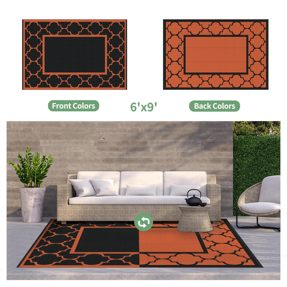GENIMO Outdoor Rug on a patio setting