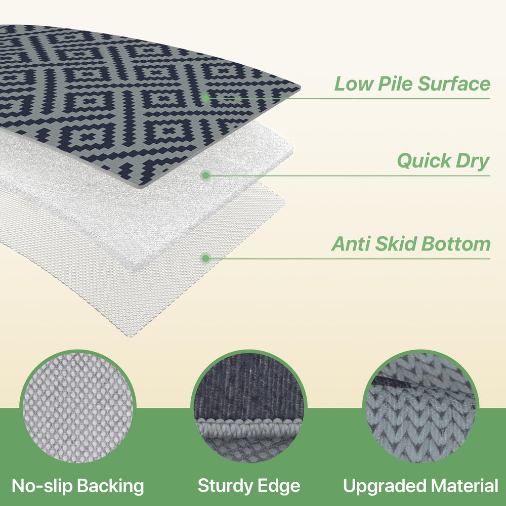 GENIMO Outdoor Rug on balcony with furniture