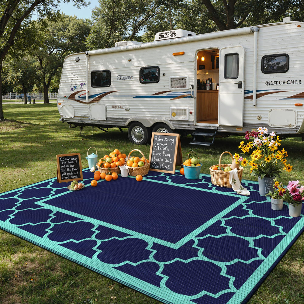 GENIMO Outdoor Rug on patio setting with furniture