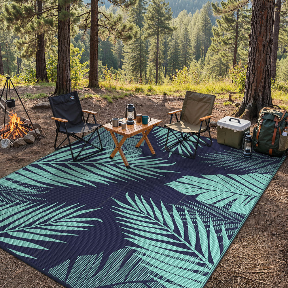 GENIMO outdoor rug on patio setting with furniture