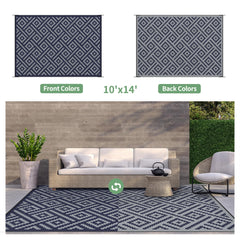 GENIMO Outdoor Rug reversible design with geometric patterns