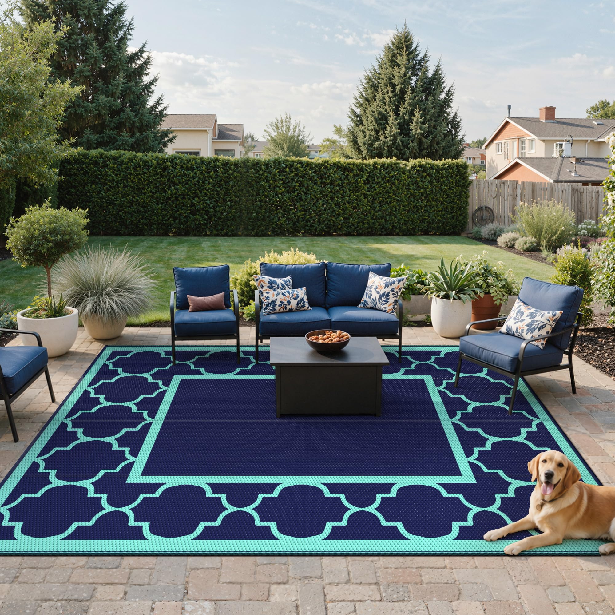 GENIMO Outdoor Rug reversible side with stylish design