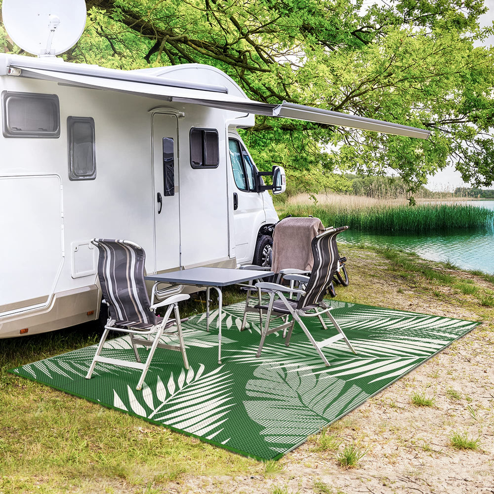GENIMO outdoor rug rolled up for storage