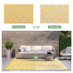 GENIMO outdoor rug rolled up with carry bag for easy transport