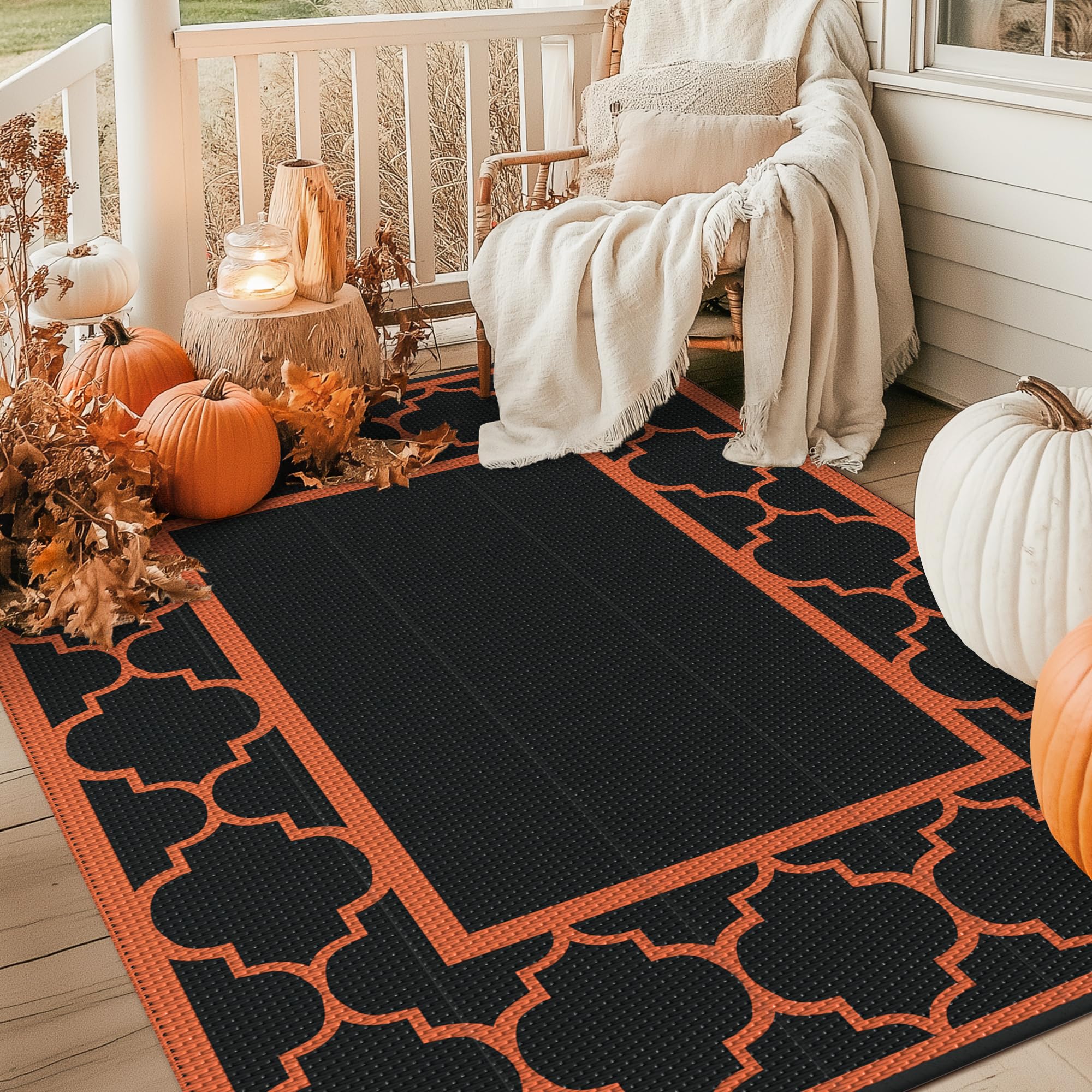 GENIMO Outdoor Rug showcasing reversible design