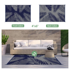 GENIMO outdoor rug showing double-sided pattern