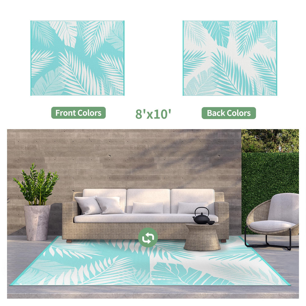 GENIMO Outdoor Rug showing palm leaf design