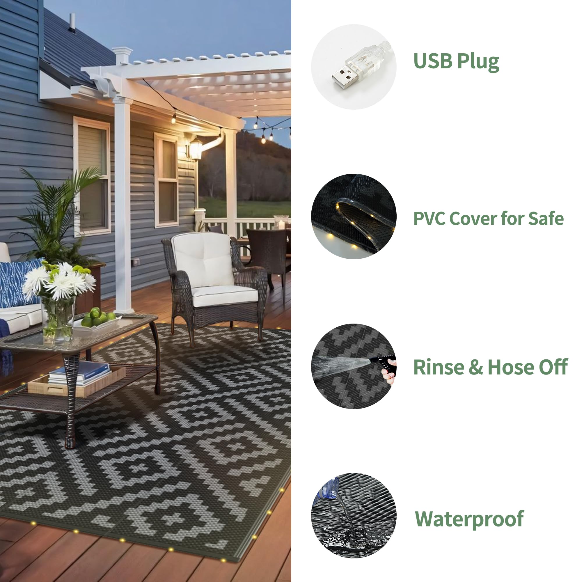 GENIMO outdoor rug showing texture and craftsmanship