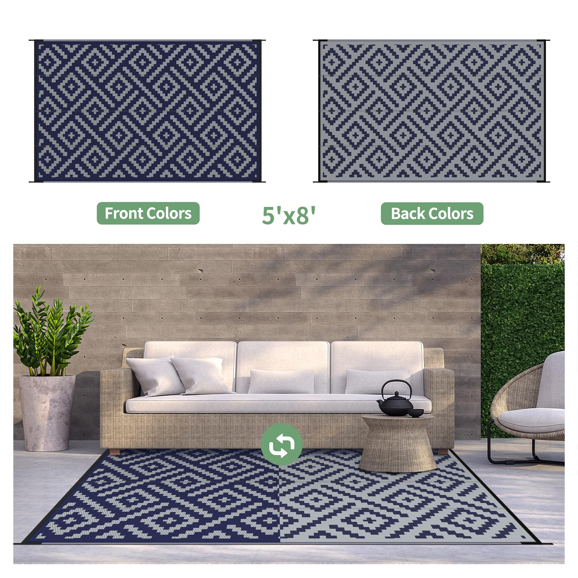 GENIMO Outdoor Rug showing texture and pattern