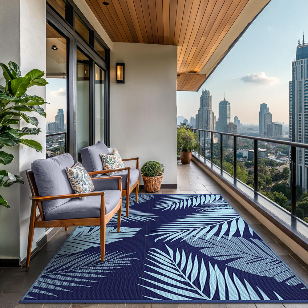 GENIMO Outdoor Rug used on patio with furniture
