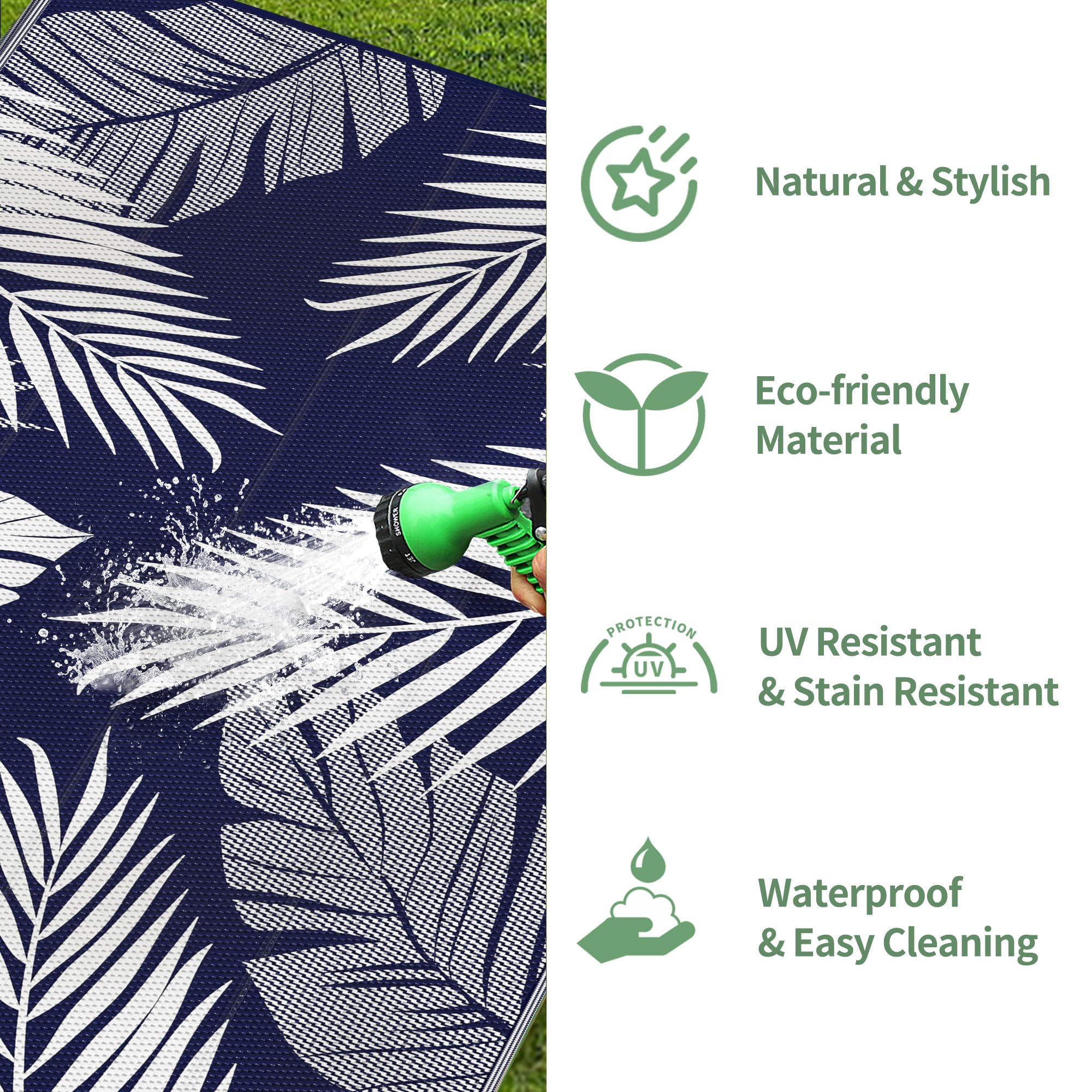 GENIMO Outdoor Rug with family enjoying a picnic