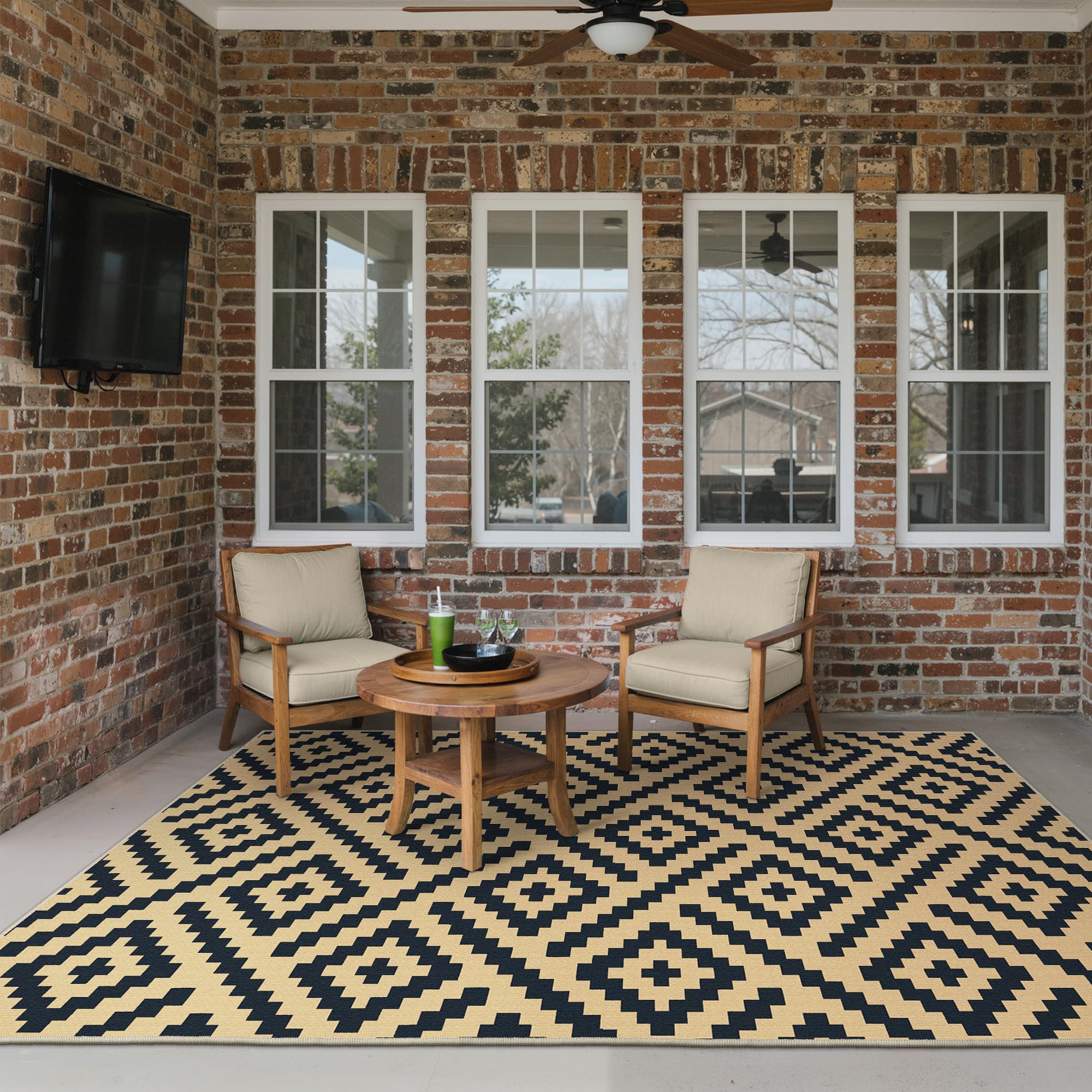 GENIMO Outdoor Rug with furniture placement
