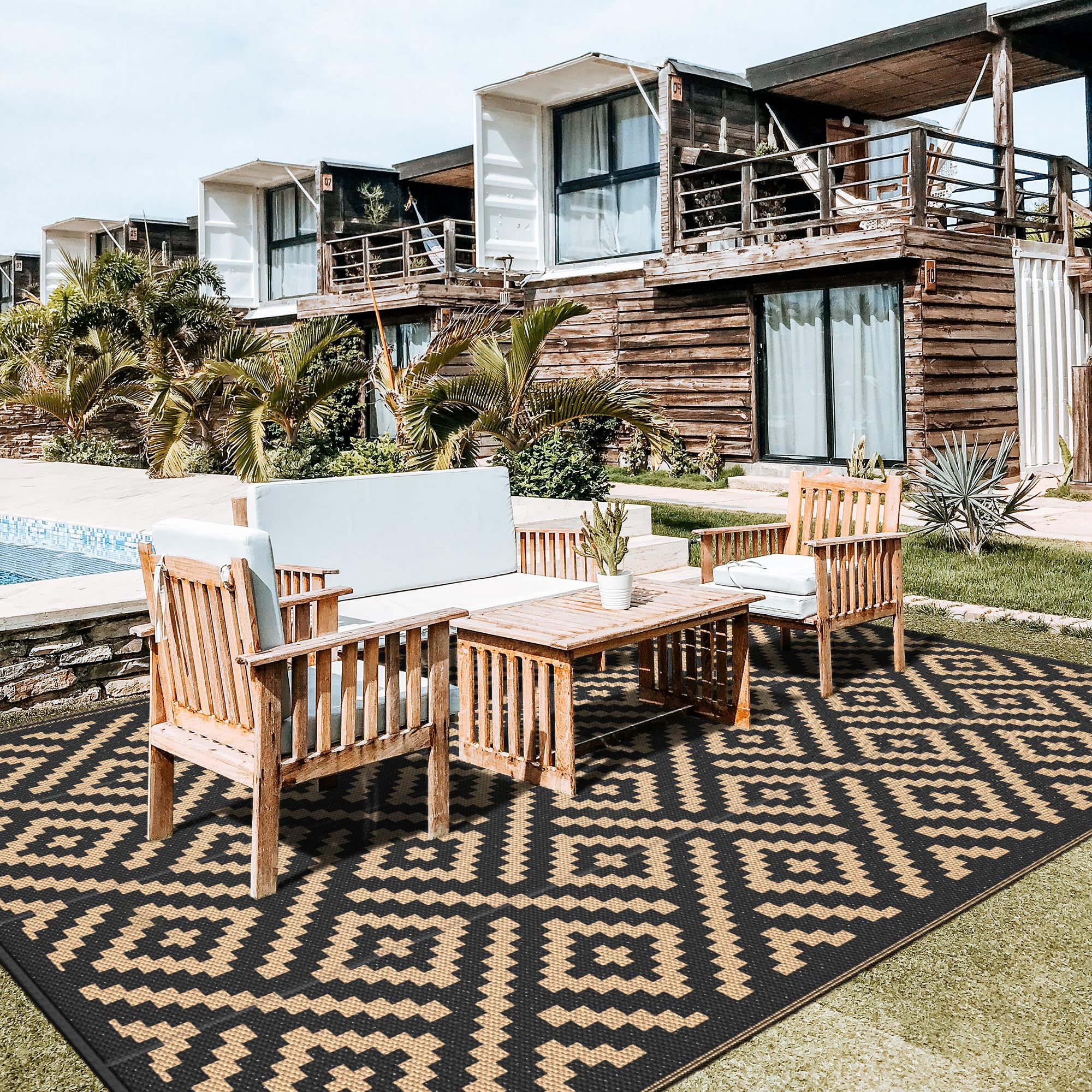 GENIMO Outdoor Rug with non-slip backing