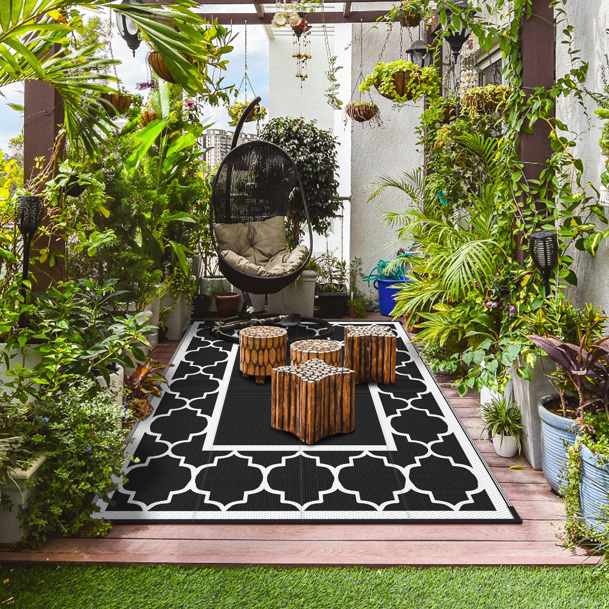 GENIMO Outdoor Rug with outdoor furniture