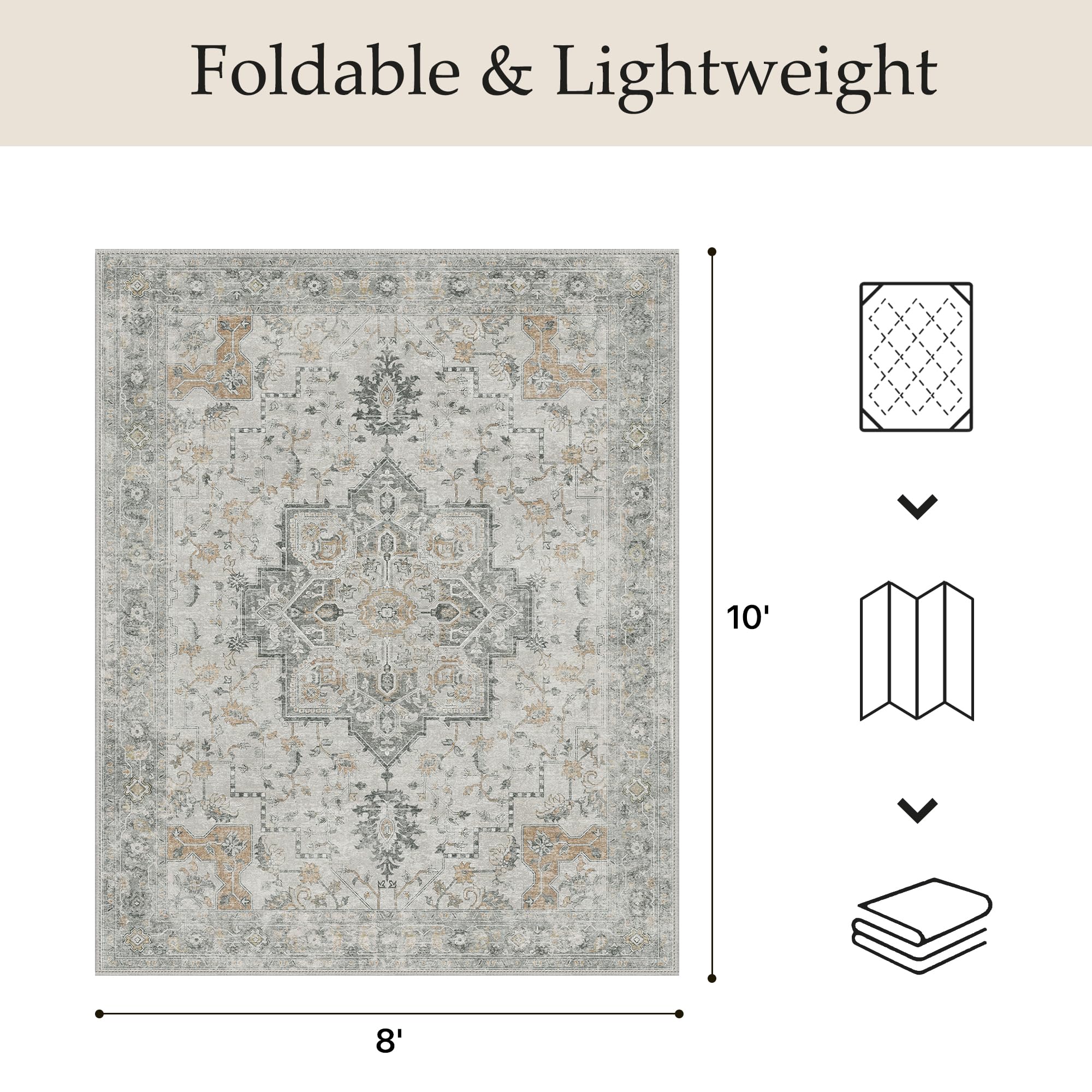 GENIMO rug folded for easy storage