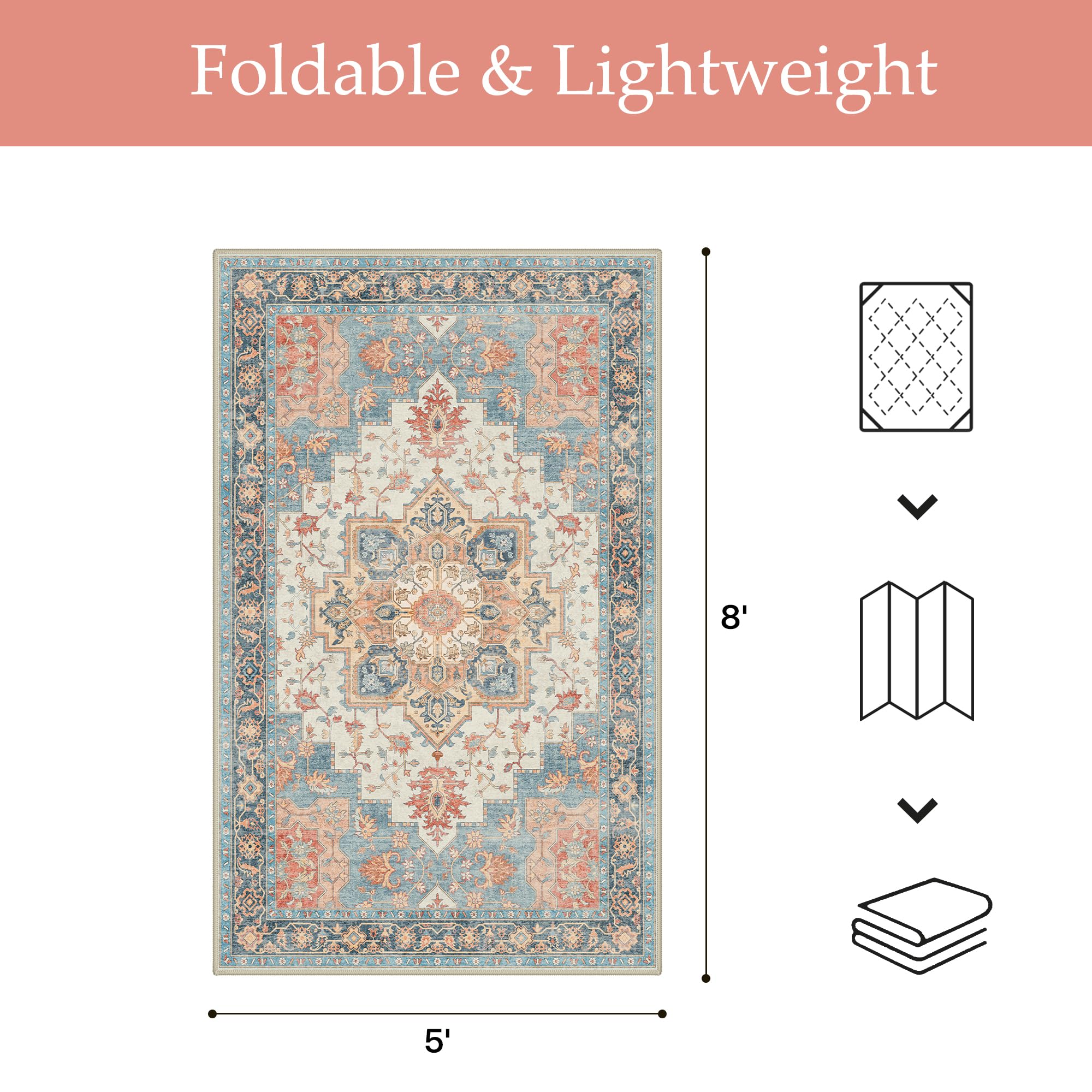 GENIMO rug folded for easy storage
