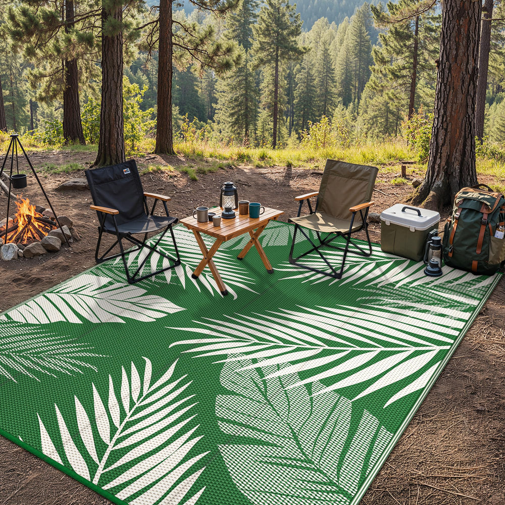 GENIMO rug in use at a camping site