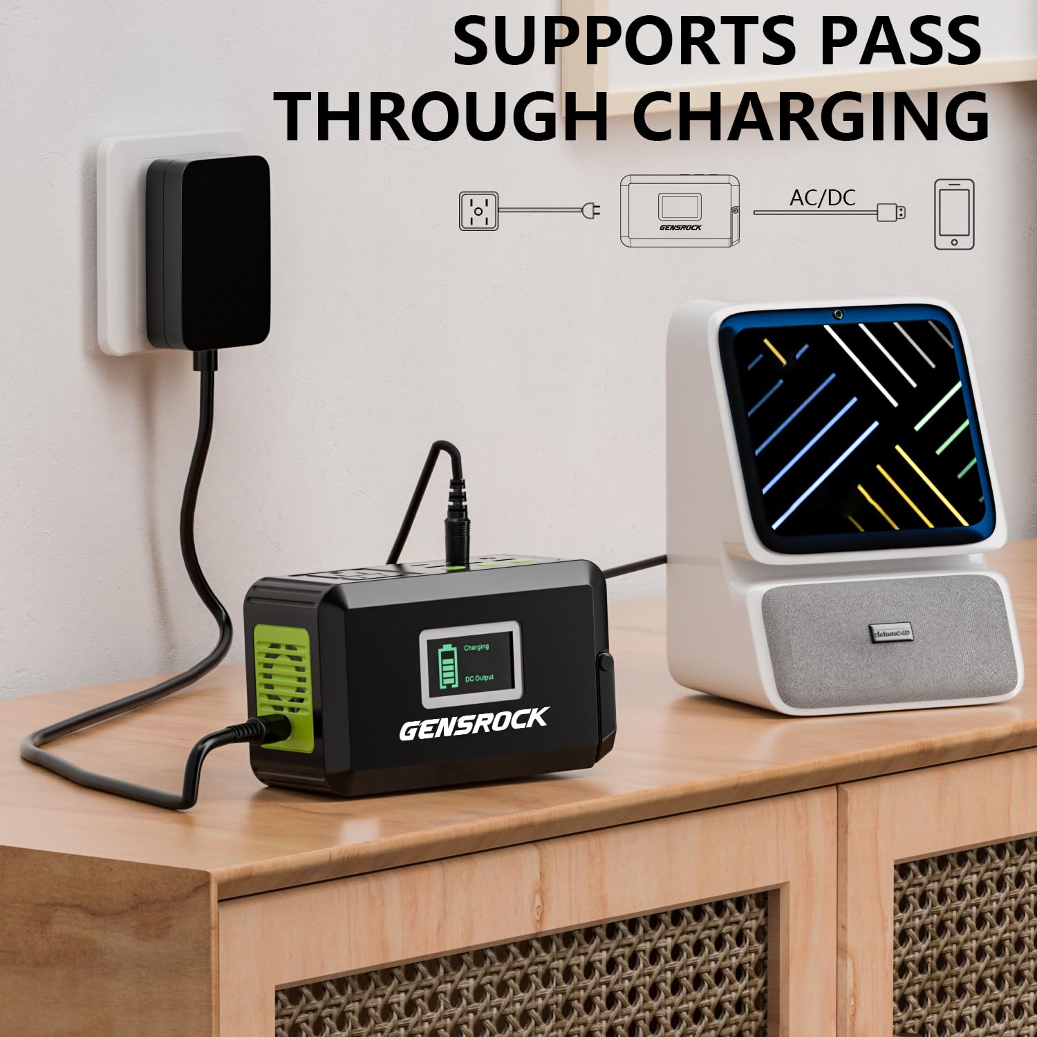 GENSROCK Portable Power Station in outdoor setting