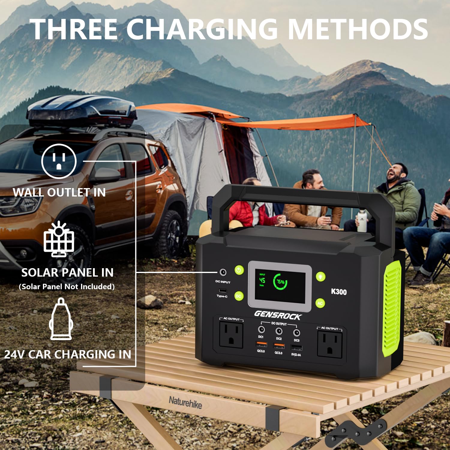 GENSROCK Portable Power Station in use outdoors