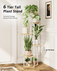 GENTINGBRO Corner Plant Stand 6 Tier close-up of tiers
